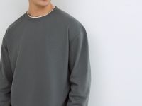Свитшот с имитацией футболки, Серый