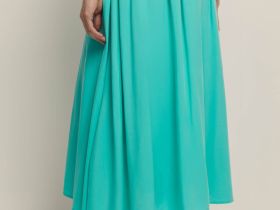 Юбка миди А-силуэта на резинке