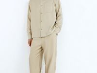 Рубашка из вискозы, Бежевый