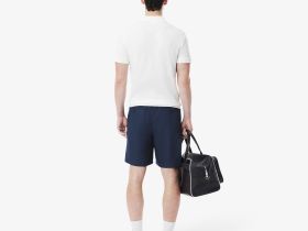 Мужские шорты Lacoste из смеси льна и вискозы