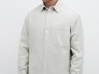 Рубашка из хлопкового твила, Белый