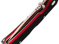 Складной нож Клык Техно, сталь N690, рукоять G10 черно-красный