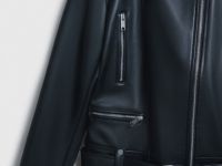 Куртка-косуха из искусственной кожи, Черный