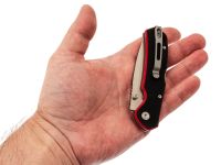 Складной нож Клык Техно, сталь N690, рукоять G10 черно-красный