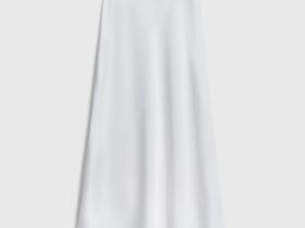 Сатиновая юбка макси, Белый