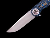 Складной нож Dr.Tech W3897MBL, сталь D2, рукоять микарта, Pattern blue