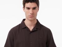 Мужская хлопковая рубашка Lacoste свободного кроя