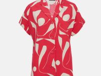 Блузка свободного силуэта с принтом