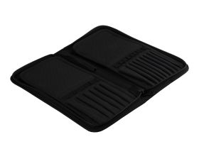 Пенал для кистей на короткой ручке "Сонет" 14х27 см, 15 отделений, полиэстер, черный