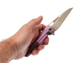 Складной нож TUOTOWN Magpie, сталь M390, рукоять Crystal Titanium Purple
