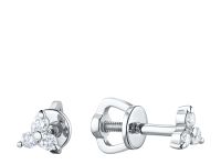 Пусеты из белого золота с бриллиантами э4701пс05168400