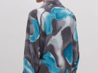 Блузка прямого силуэта с принтом