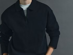 Поло с длинным рукавом для мальчиков, Черный