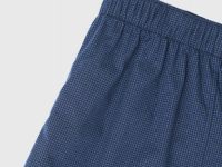 Текстильные трусы-боксеры в клетку, Синий