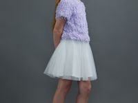 Фактурная блузка для девочек, Фиолетовый