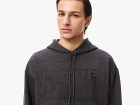 Мужской хлопковый свитшот Lacoste оверсайз