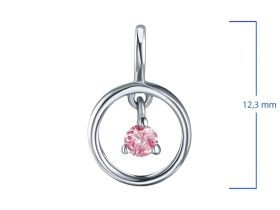 Подвеска из серебра с бриллиантом э0601пд05170900