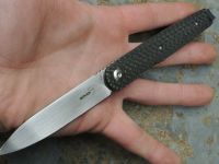 Нож складной Boker Plus LRF, сталь VG10 Satin Plain, рукоять карбон, 01BO079