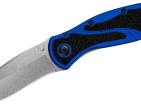 Полуавтоматический складной нож Kershaw Blur, сталь 14C28N, рукоять алюминий/trac-tec, синий