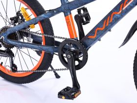 Детский велосипед Wind Ultra 20 Rigid 7sp, год 2025, цвет Синий-Оранжевый