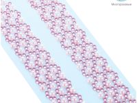 Наклейки акриловые MESHU "Pink line", 25*7,8см, стразы, 500 наклеек