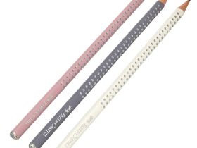 Карандаш чернографитный Faber-Castell "Sparkle" B, цвет корпуса дымчато-розовый