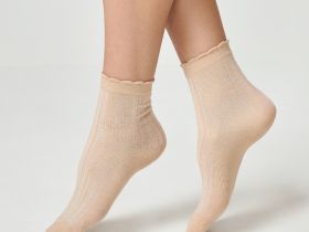 Носки Cozy Home, белый/бежевый