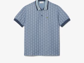 Мужское поло Lacoste классического кроя с монограммой