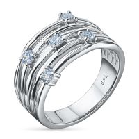 Классическое кольцо из белого золота э4712кц04210653_white