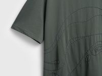 Футболка с абстрактной вышивкой, Зеленый