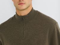 Джемпер из пряжи с шерстью, Коричневый