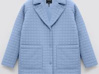 Стеганая куртка с отложным воротником на кнопках