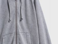 Толстовка на молнии с капюшоном, Серый
