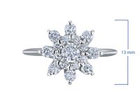 Кольцо из белого золота с бриллиантами э0901кц10149400