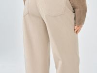 Прямые брюки из вельвета, Бежевый