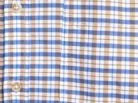 Рубашка в клетку из хлопка оксфорд, Бежевый