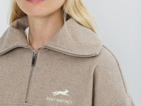 Толстовка с воротником-стойкой на молнии, Коричневый