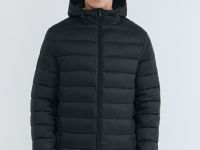 Утеплённая лёгкая куртка, Черный