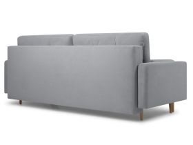 Диван прямой Динс Вельвет Светло-серый