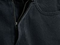 Прямые джинсы с высокой посадкой, Черный