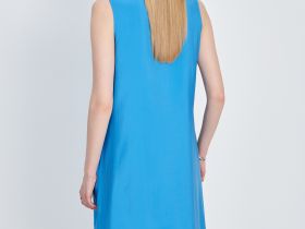 Платье миди базовое с v-образным вырезом