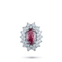 Классическая подвеска из белого золота э0912пд12210504_pink