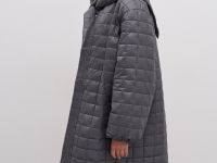 Пальто утепленное с воротником-стойкой