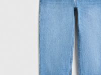 Прямые джинсы со средней посадкой, Голубой