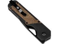Складной нож Kizer Militaw black сталь Nitro-V, рукоять Black G10/Brown Micarta