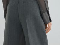 Классические шорты со складками, Серый