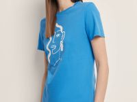 Футболка приталенного силуэта с принтом