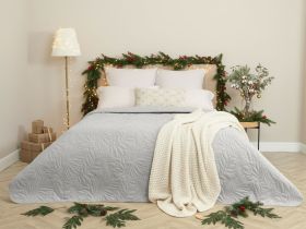 Покрывало Fogliare, голубое