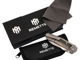 Складной нож Remette Kestrel, сталь S35VN, рукоять алюминий, серый/зеленый