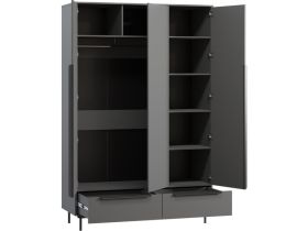 Распашной шкаф Квелен 3-144x220 Графитовый